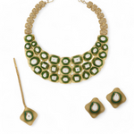 Load image into Gallery viewer, Kundan Enamel Necklace Set β Elegant Handcrafted Necklaces