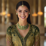 Load image into Gallery viewer, Kundan Enamel Necklace Set β Elegant Handcrafted Necklaces