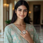 Load image into Gallery viewer, Chandni Halo Ring β Elegant Handcrafted Rings