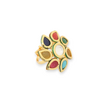 Load image into Gallery viewer, Navratna Blossom Ring β Elegant Handcrafted Rings