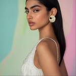 Load image into Gallery viewer, Gilded Eclipse Earrings β Elegant Handcrafted Earrings