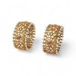 Load image into Gallery viewer, Chandni Blossom Bridal Bangles (Pair) β Elegant Handcrafted Bracelets