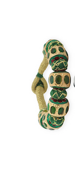 Load image into Gallery viewer, The "Emerald Garden" Meenakari Pochi β Elegant Handcrafted Bracelets