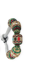 Load image into Gallery viewer, The "Emerald Garden" Meenakari Pochi β Elegant Handcrafted Bracelets