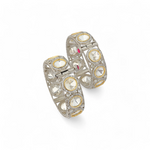 Load image into Gallery viewer, Uncut Quartz Bridal Bangle Set β Elegant Handcrafted Bracelets