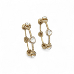 Load image into Gallery viewer, Polki Petals Bangles Set β Elegant Handcrafted Bracelets