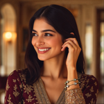 Load image into Gallery viewer, Polki Petals Bangles Set β Elegant Handcrafted Bracelets