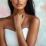 Load image into Gallery viewer, Golden Currents Cuff β Elegant Handcrafted Bracelets