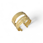 Load image into Gallery viewer, Golden Curve Cuff β Elegant Handcrafted Bracelets