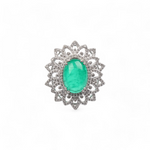 Load image into Gallery viewer, Radiant Floral Embrace Silver Ring β Elegant Handcrafted Rings