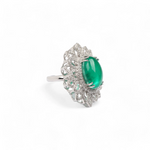 Load image into Gallery viewer, Radiant Floral Embrace Silver Ring β Elegant Handcrafted Rings