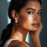 Load image into Gallery viewer, Starry Pearl Drop Silver Earrings – Elegant Handcrafted Earrings