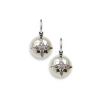 Load image into Gallery viewer, Starry Pearl Drop Silver Earrings – Elegant Handcrafted Earrings