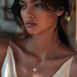 Load image into Gallery viewer, Heart Halo Harmony Silver Necklace β Elegant Handcrafted Necklaces