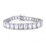 Load image into Gallery viewer, Glamour Silver Tennis Bracelet β Elegant Handcrafted Bracelets