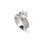 Load image into Gallery viewer, Radiant Rhapsody Silver Ring β Elegant Handcrafted Rings