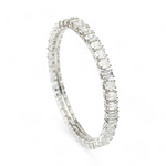 Load image into Gallery viewer, Radiant Row Silver Bangle Set of 2 β Elegant Handcrafted Bracelets