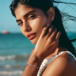 Load image into Gallery viewer, Radiant Red Riviera Silver Bracelet β Elegant Handcrafted Bracelets