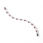 Load image into Gallery viewer, Radiant Red Riviera Silver Bracelet β Elegant Handcrafted Bracelets