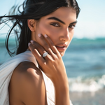 Load image into Gallery viewer, Trillion Trio Silver Ring β Elegant Handcrafted Rings