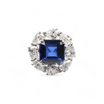Load image into Gallery viewer, Sapphire Symphony Silver Ring β Elegant Handcrafted Rings
