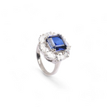 Load image into Gallery viewer, Sapphire Symphony Silver Ring β Elegant Handcrafted Rings