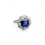 Load image into Gallery viewer, Sapphire Symphony Silver Ring β Elegant Handcrafted Rings