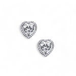 Load image into Gallery viewer, Heartfelt Halo Silver Studs β Elegant Handcrafted Earrings