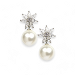 Load image into Gallery viewer, Pearl Blossom Silver Earrings β Elegant Handcrafted Earrings
