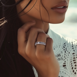 Load image into Gallery viewer, "Eternal Embrace" Silver Eternity Band β Elegant Handcrafted Rings