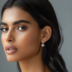 Load image into Gallery viewer, Floral Dazzle Silver Earrings β Elegant Handcrafted Earrings