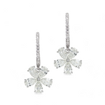 Load image into Gallery viewer, Floral Dazzle Silver Earrings β Elegant Handcrafted Earrings