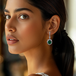 Load image into Gallery viewer, Verdant Embrace Silver Danglers β Elegant Handcrafted Earrings