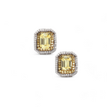 Load image into Gallery viewer, Celestial Shimmer Citrine Silver Stud β Elegant Handcrafted Earrings