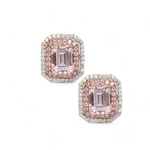 Load image into Gallery viewer, Pink Rhapsody Silver Studs β Elegant Handcrafted Earrings