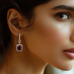 Load image into Gallery viewer, Crimson Cascade Ruby Danglers β Elegant Handcrafted Earrings