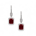 Load image into Gallery viewer, Crimson Cascade Ruby Danglers β Elegant Handcrafted Earrings