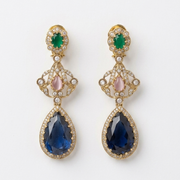 Aquamarine Sapphire Blue Drop Earrings
