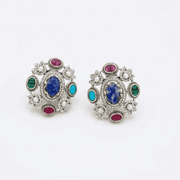 Vintage Multicolor Stud Earrings