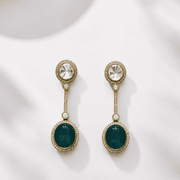 Emerald Crystal Drop Earrings