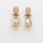 Load image into Gallery viewer, Pearl Cage Designer Earrings