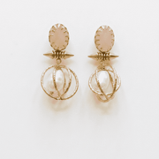 Pearl Cage Designer Earrings