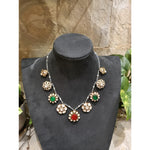 Load image into Gallery viewer, Multicolor Floral Charm Necklace