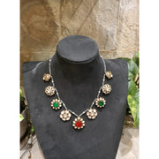 Multicolor Floral Charm Necklace