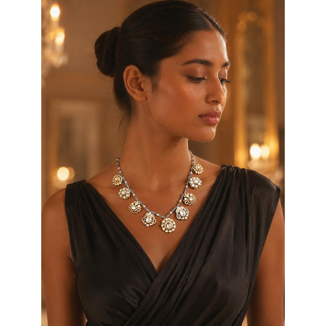 Classic Kundan Drop Necklace