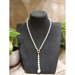Load image into Gallery viewer, Pearl Lariat Drop Necklace