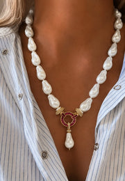 Baroque Pearl Statement Necklace