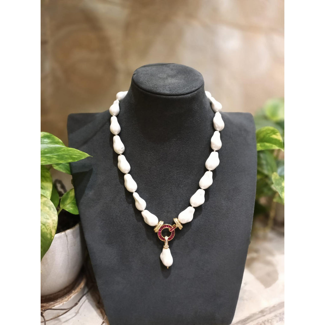 Baroque Pearl Statement Necklace