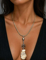 Load image into Gallery viewer, Aquamarine Pearl Drop Designer Necklace