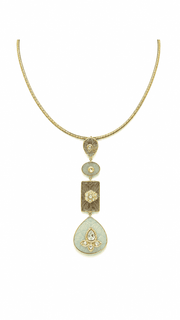 Aquamarine Pastel Charm Pendant Necklace